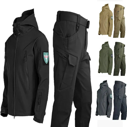 Men's Windproof Softshell Tactical Jacket: Thermal Padded Mountaineering Suit