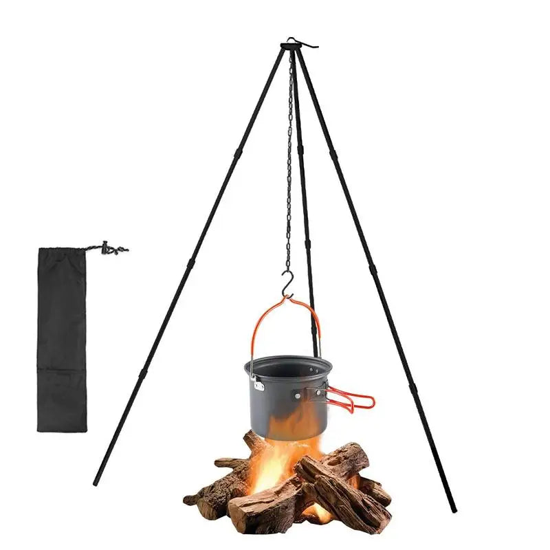 Portable Camping Tripod: Essential Cookware Support for Bonfires & Outdoor Cooking